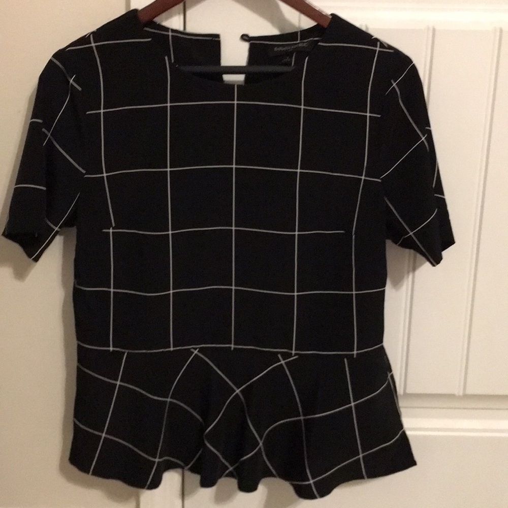 Black peplum Banana Republic blouse